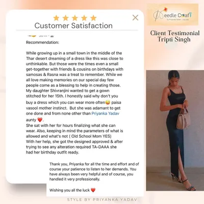 A heartwarming testimonial from a mother whose daughter wanted a special gown for her 15th birthday. We worked together to create her dream dress.