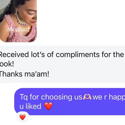 Receiving messages like this after an event makes all the hard work worth it. I'm so happy Medhini received lots of compliments on her look.