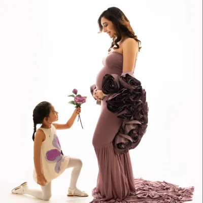 Such a heart melting moment between mother and daughter. Including your children in a glam session makes for truly special memories, like a little princess honoring her queen.