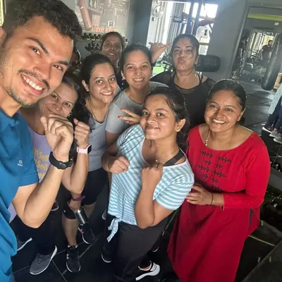 The smiles say it all. This is the feeling of accomplishment after a great workout with our women's cardio kickboxing group. The energy is always positive and encouraging.