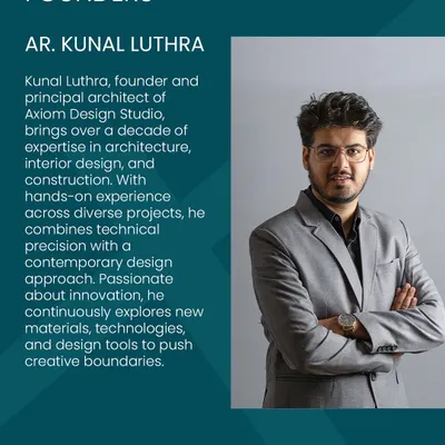 Meet Kunal Luthra, founder and principal architect. With over a decade of experience, he combines technical precision with a contemporary design approach and is passionate about exploring new materials and technologies.
