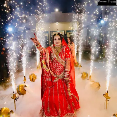 Here is a bridal entry that is full of energy and joy. I arrange for special effects like low-lying fog and cold pyro fountains to create a dreamy path for the bride to walk down.