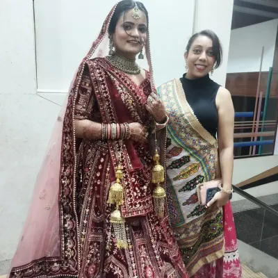 Posing with a beautiful bride on her special day. Seeing my clients this happy is the biggest reward.
