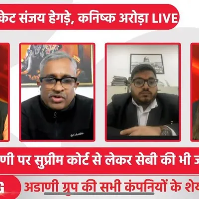 A screenshot from my live debate on News Tak, where I provided legal analysis on the investigation into the Adani Group. Being a voice in national conversations on law and justice is a responsibility I take seriously.