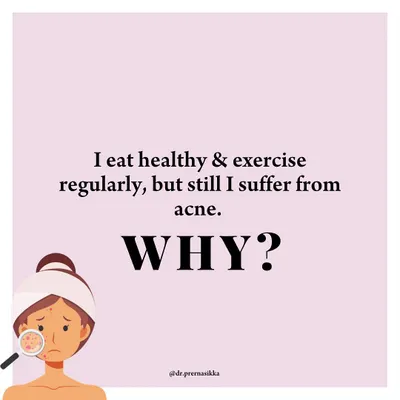 Do you eat healthy and exercise but still suffer from acne? In many cases, persistent acne is linked to internal hormonal imbalances like PCOS. I always recommend a full hormonal workup to identify the root cause and treat it early to avoid future marks and scars.