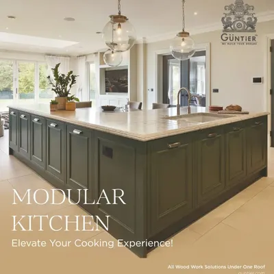 A large kitchen island can become the true heart of the home. This classic design in a deep green finish provides ample workspace, storage, and a beautiful gathering spot for the family.