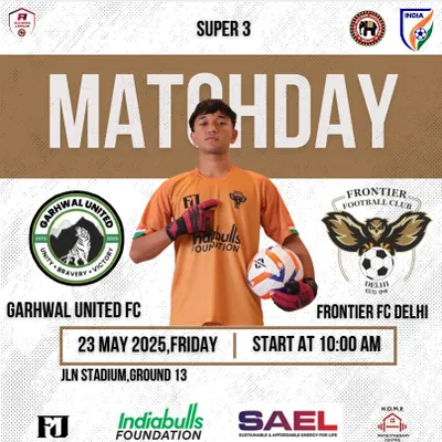 Match day announcement for our Super 3 clash against Garhwal United FC. These are the high-stakes games we live for.