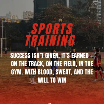 This image captures the essence of our training philosophy: success is earned through hard work and dedication. Here, young athletes train on the field, embodying the spirit of chasing greatness that we foster at PDP.