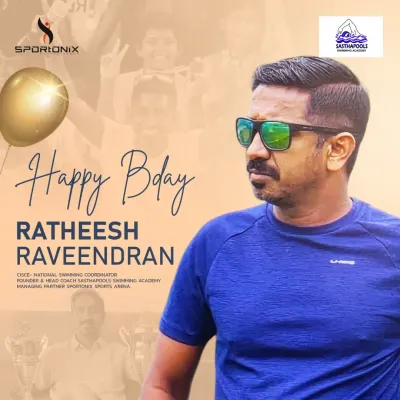 Celebrating our founder and Head Coach, Ratheesh Raveendran. His vision and dedication are the driving force behind our academy's mission to nurture talent and promote excellence in swimming.