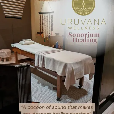 Welcome to the Sonorium healing space, a cocoon of sound designed for the deepest healing possible. This private setup allows for a vibro-acoustic experience where vibrations work directly on your cellular structure for release and realignment.