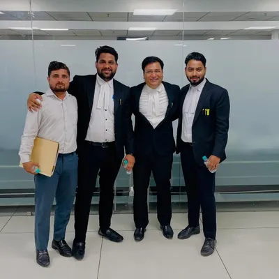 With the Additional Secretary of the Saket Bar Association, Sh. Nidesh Bhiduri, and other colleagues. Building strong relationships across different bar associations is essential.