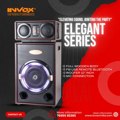 This is from my Elegant Series, designed for elevating sound and igniting the party. It features a 10-inch woofer and a full wooden body for premium performance.