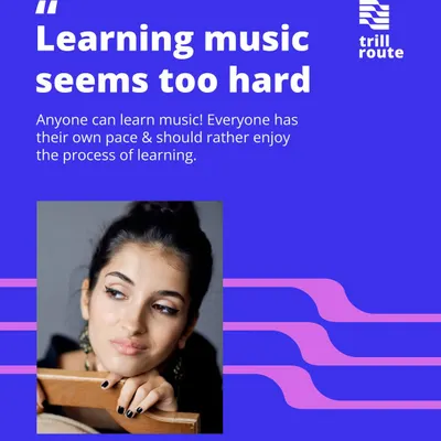 We're busting the myth that learning music is too hard. Anyone can learn music at their own pace. The most important thing is to enjoy the process of learning.
