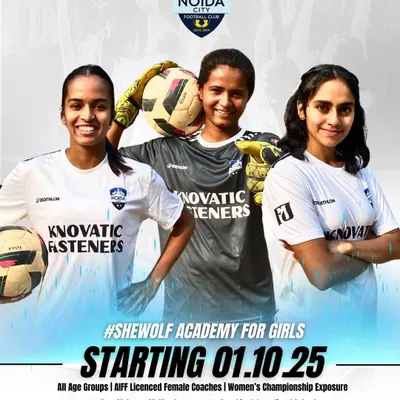 Our #SheWolf Academy is now open for girls of all age groups. We provide training under licensed female coaches and direct exposure to the Women's Championship, creating a clear pathway for female footballers in Noida and Ghaziabad.