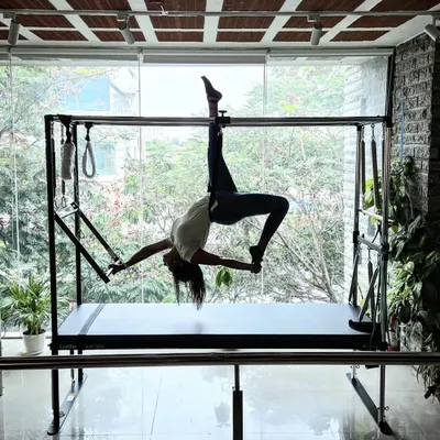 This is your way to find the best version of yourself. This beautiful pose on the Cadillac requires incredible core strength, flexibility, and trust in your body.