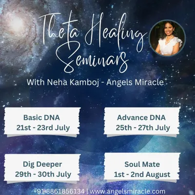 Here are the schedules for my upcoming ThetaHealing seminars, covering the foundational Basic DNA, the expansive Advanced DNA, and the essential Dig Deeper courses. Each seminar is a step-by-step journey to empower you with lifelong skills for self-healing and helping others.