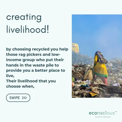 Our work starts here, by creating a value chain for plastic waste. This supports the livelihood of ragpickers who are essential partners in our circular economy model.
