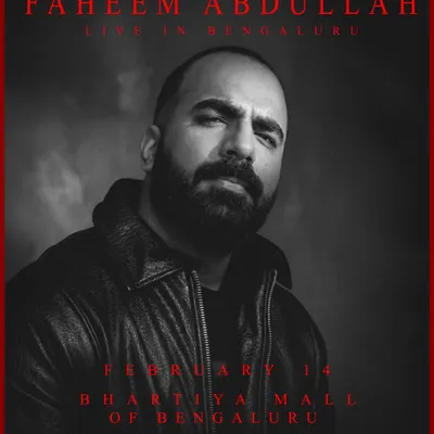 This is the main event poster for Faheem Abdullah's concert, showcasing the complete ecosystem of partners I brought together. Every brand, from media to production, is clearly credited, demonstrating the collaborative nature of my events.