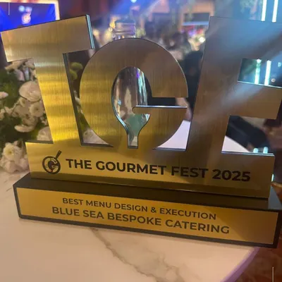 We were honoured at The Gourmet Fest 2025 with the award for Best Menu Design & Execution. This trophy represents our commitment to crafting menus that are both innovative and flawlessly delivered.