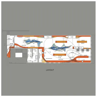 This is a layout concept for a vegan lifestyle store in Hyderabad. The design uses fluid, organic forms to create a vocabulary for a space that advocates for ethical and progressive living.