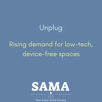 I believe in the rising demand for low-tech, device-free spaces. Unplugging is not a luxury but a necessity for mental clarity, and my studio is a sanctuary built on this principle.