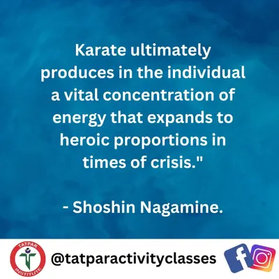 A core belief from martial arts master Shoshin Nagamine that we live by. Karate is not just for fighting; it is for building the inner energy and resilience to face any crisis.