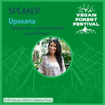 This flyer for the Vegan Forest Festival shares a bit about my background. My diagnosis at 28 was a turning point that led me to study nutrition and discover that food and lifestyle are at the heart of preventing and reversing chronic disease.