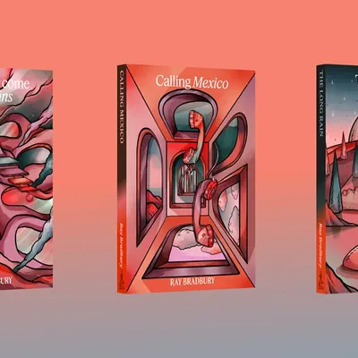A static view of the three animated book covers I designed for a collection of Ray Bradbury's short stories. This set shows my approach to creating a cohesive visual identity across a series while giving each story its unique atmosphere.