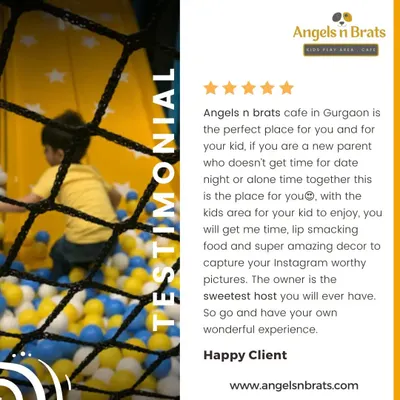 This wonderful review from a happy client makes all our hard work worth it. We are so glad to be a place where new parents can get some "me time" with great food and a fun space for their kids.
