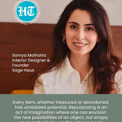 I was honored to be featured in the Hindustan Times, sharing my insights on the interior design trends that will define the coming year. I spoke about the power of repurposing and envisioning new possibilities for every object in a home.