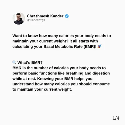 Understanding your Basal Metabolic Rate (BMR) is the first step to taking control of your nutrition. This is the number of calories your body needs at rest, and it's the foundation for any weight loss or muscle gain plan.