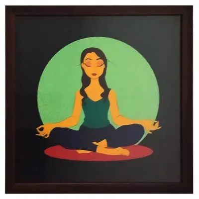 This is the final framed version of a digital portrait I made for a client's meditation-loving sister. Seeing the artwork framed and ready to hang in a personal space is the best part of creating these personalized gifts.