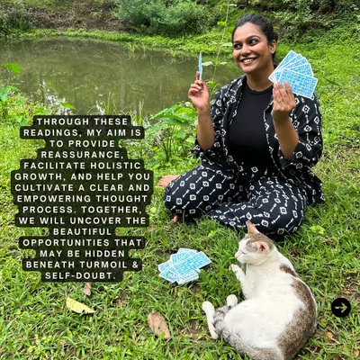 Through my readings, my aim is to provide reassurance and help you cultivate a clear and empowering thought process. We will work together to uncover the beautiful opportunities that may be hidden beneath turmoil and self-doubt.