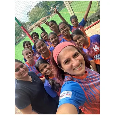 A joyful selfie taken by our girls' team after their semi-final victory. These moments of celebration and camaraderie are what make being part of a team so special.