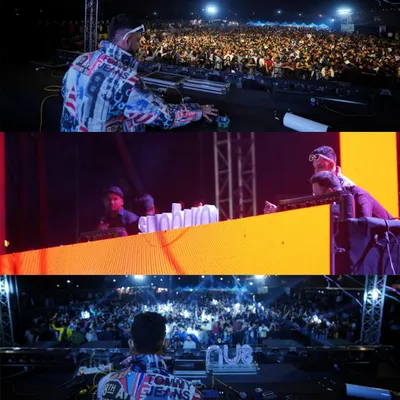 A collage from my Sunburn Nagpur show. Seeing a dream come true and sharing that moment with thousands of people is a feeling that fuels my passion. This is what hard work looks like.
