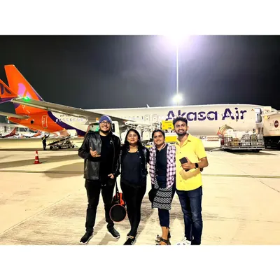 The journey begins. Arriving at Pune airport, ready for an adventure with the Rotaract Inter-District Youth Exchange program.