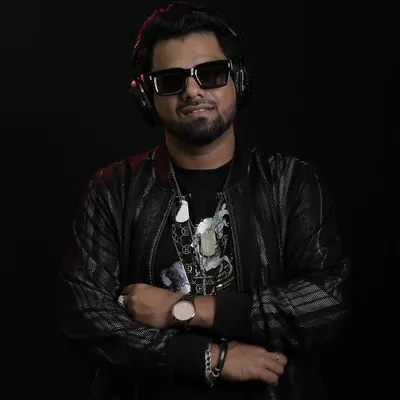 A classic DJ portrait. This look reflects my professional and stylish approach to the nightlife industry.