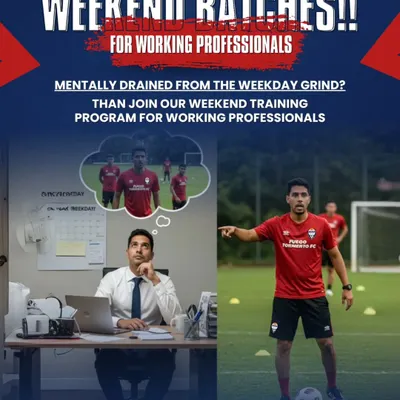 Feeling drained from the weekday grind? Our weekend training program at the Celebration Club turf in Lokhandwala is the perfect way to de-stress, get fit, and reignite your passion for football.