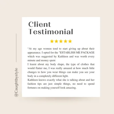 This client's testimonial truly warms my heart. It proves that it's never too late to invest in yourself and that small, simple changes can help you see your body and your style in a completely new, positive light.