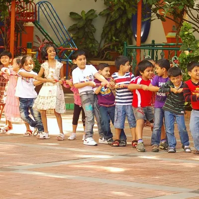 All together now. Tug-of-war is a fantastic game for building strength and teaching children how to work together towards a common goal.
