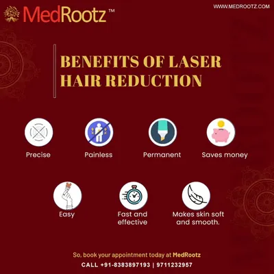 I believe in educating my patients on the full range of benefits. This graphic summarizes why laser hair reduction is a game changer. It is a precise, fast, and effective treatment that offers a permanent solution, ultimately saving you time and money while leaving your skin soft and smooth.