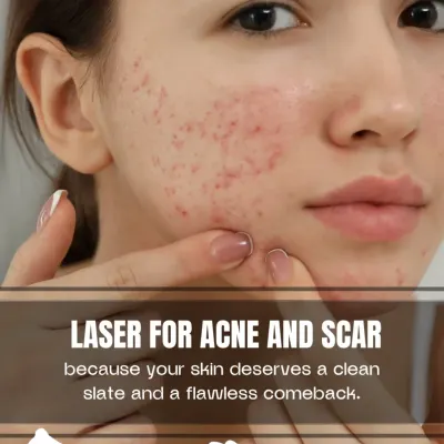 Your skin deserves a clean slate. My advanced laser treatments for acne and scars target deep blemishes and smooth uneven texture, helping you achieve a flawless comeback.