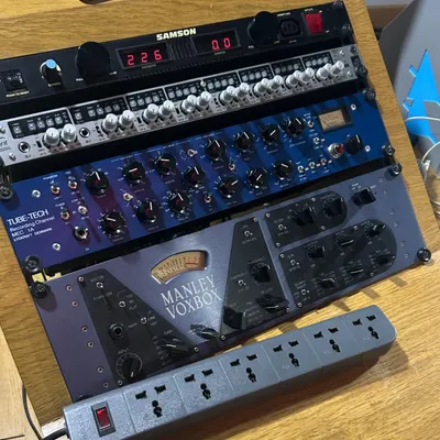 This is the gear that shapes my sound. Every knob and fader on this Manley Voxbox and Tube-Tech compressor plays a part in crafting the perfect vocal take for your track.