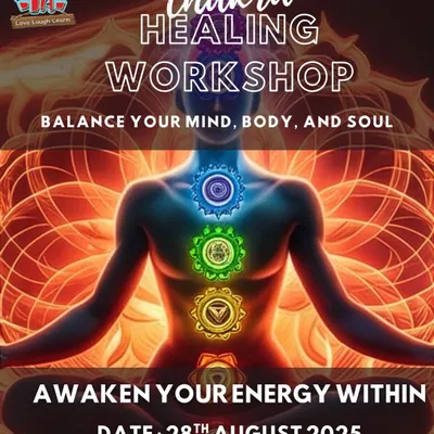 This is our Chakra Healing Workshop, designed to help you balance your mind, body, and soul. In this two-hour session, we guide you through a simple introduction to your seven chakras and lead a gentle energy healing exercise, perfect for beginners looking to awaken their inner energy and find peace.