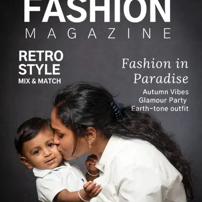 Making dreams come true with a custom magazine cover. This mother-and-child portrait was designed to be a special keepsake, celebrating her love and making her the star of her own story.