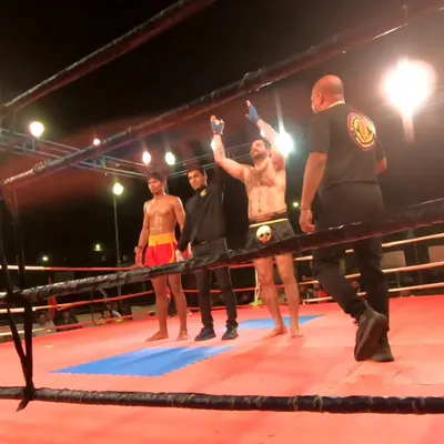 And the undisputed champion is Sakkun Tickoo. This is the moment of victory after five brutal rounds for the IAKO National Pro Kickboxing title.