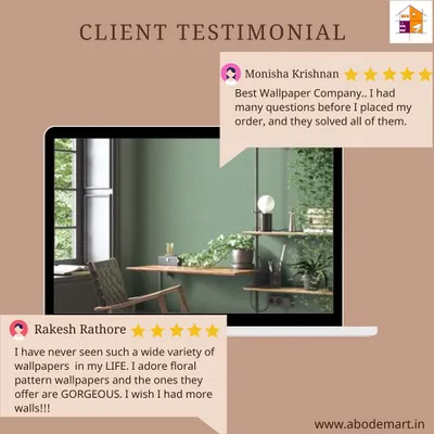 I'm always thrilled to receive positive feedback from my clients. These testimonials highlight my commitment to providing a wide variety of custom wallpaper options and helpful service from the initial query to the final installation.