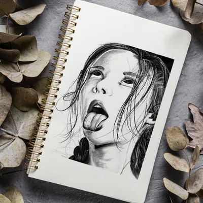 My first ever digital sketch, created on an iPad. I chose a challenging and expressive pose to test my skills, focusing on realistic shading and hair texture in a black-and-white style.