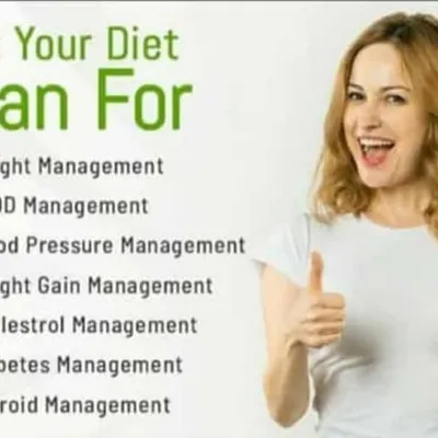 I provide customized diet plans for a variety of needs, including weight management, PCOD, blood pressure, and diabetes. My goal is to help you manage your health through nutrition.