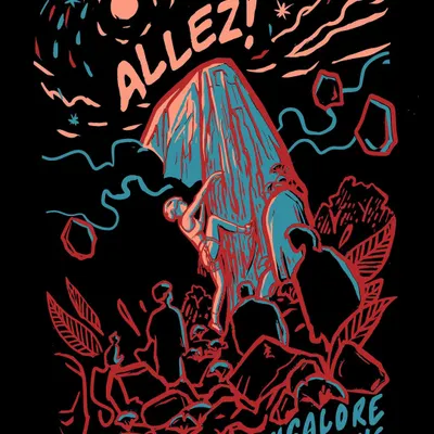Our 2024 'ALLEZ!' T-shirt, designed by the talented Soumya Sahoo. This artwork celebrates the core of what we do: everyone uplifting everyone. Available in blue and black, it's a great way to support our community.